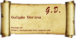 Gulyás Dorina névjegykártya