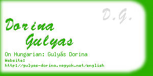 dorina gulyas business card